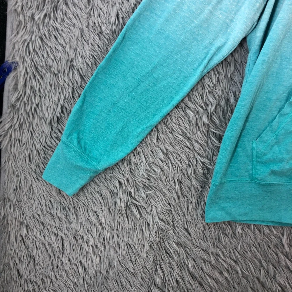 Nike Jacket Womens XL Blue Ombre Lightweight Blue Full Zip Hoodie Pockets
